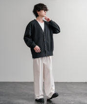 コットンタッチ裏起毛Vネックカーディガン 14984