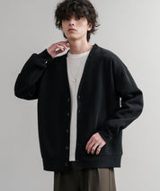 コットンタッチ裏起毛Vネックカーディガン 14984