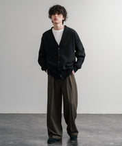 コットンタッチ裏起毛Vネックカーディガン 14984