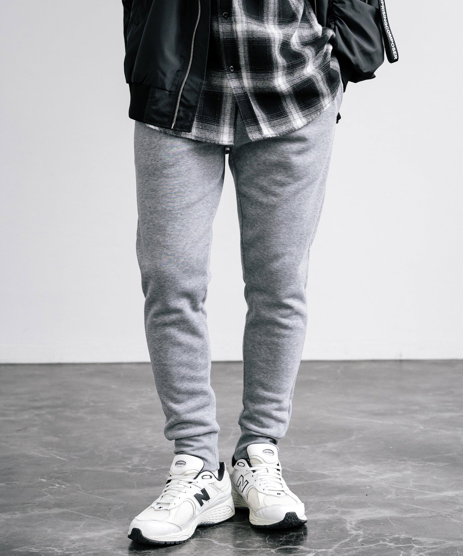 綿タッチ裏起毛イージージョガーパンツ/コットンタッチスウェットパンツ 14985