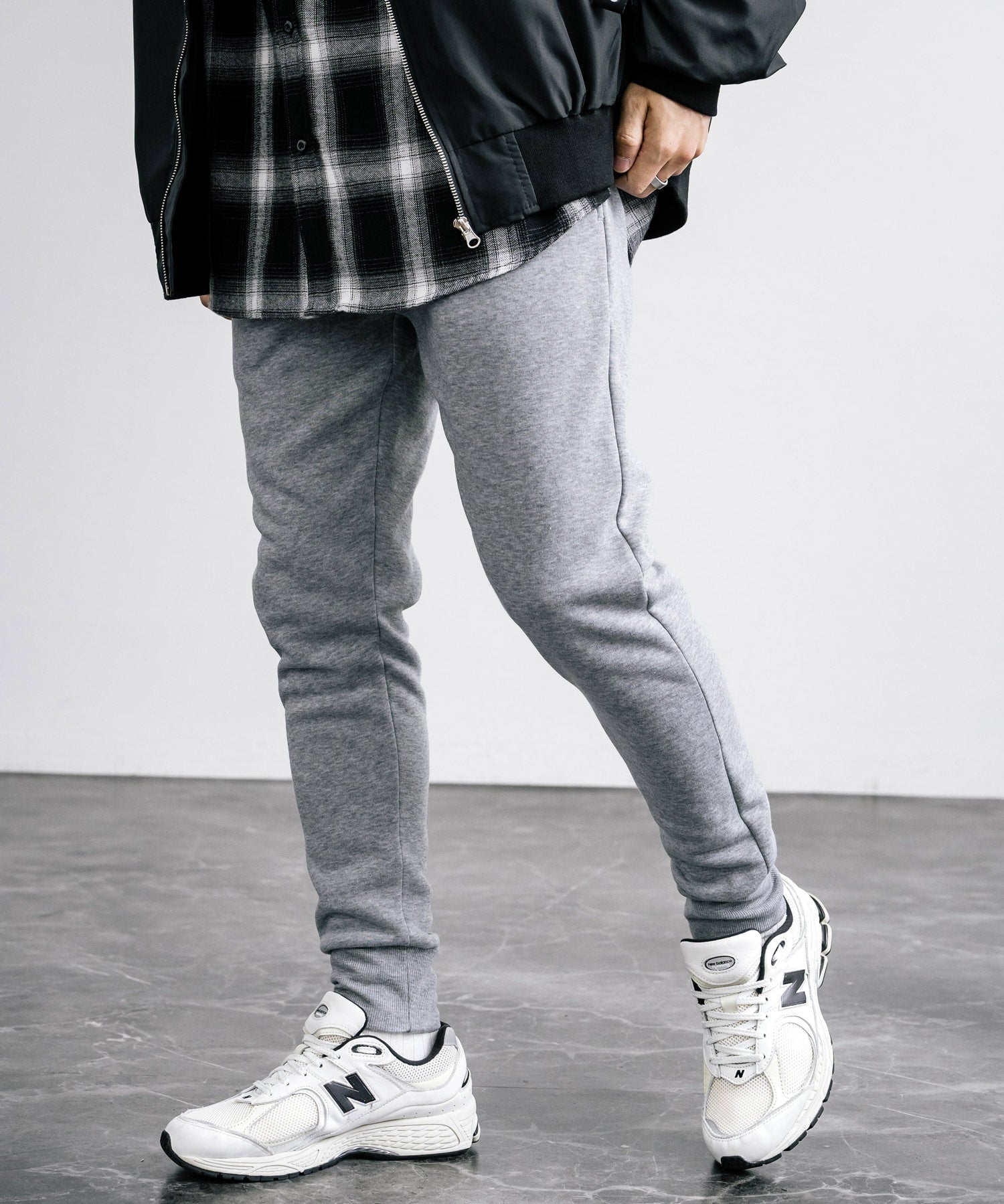 綿タッチ裏起毛イージージョガーパンツ/コットンタッチスウェットパンツ 14985