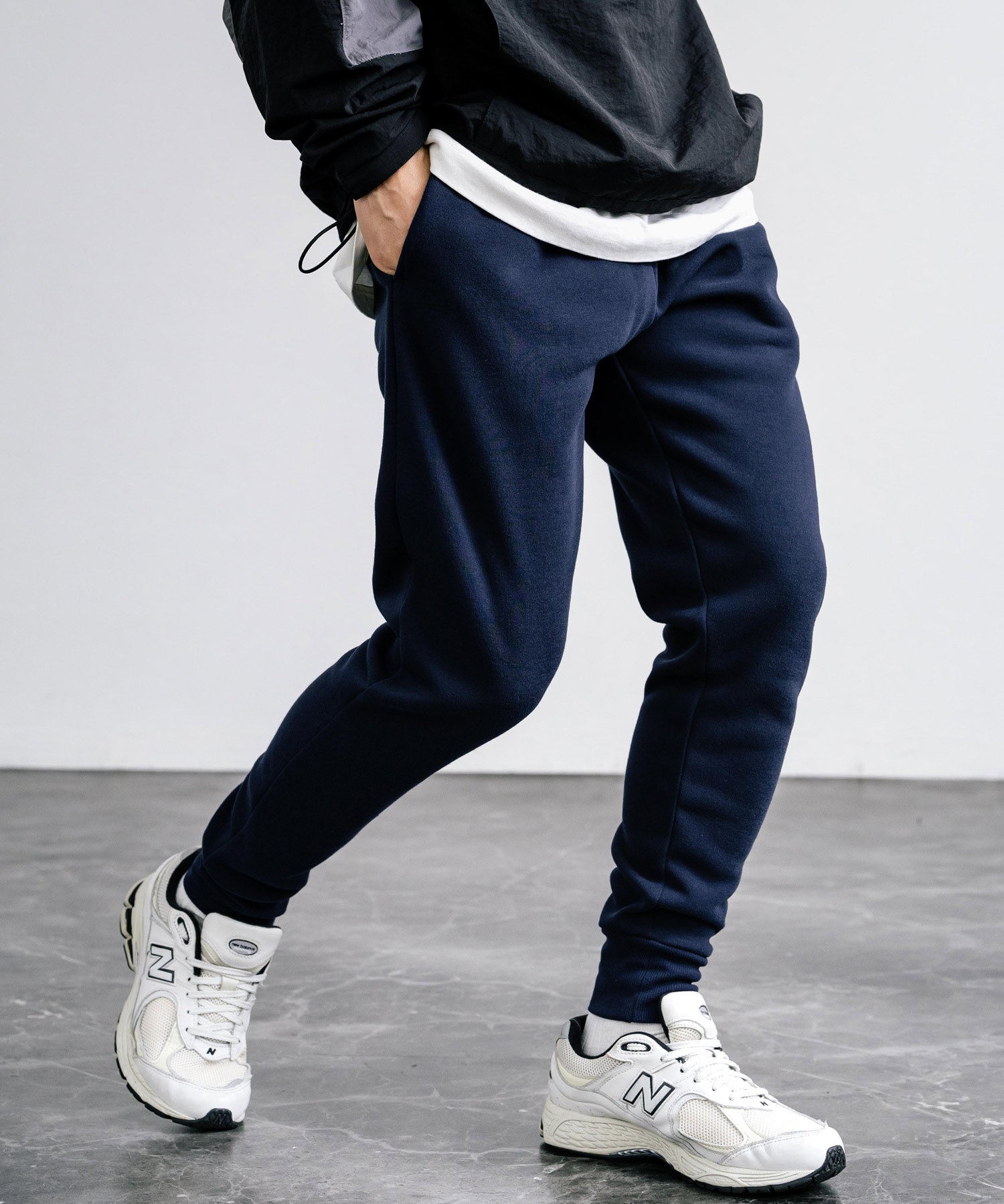 綿タッチ裏起毛イージージョガーパンツ/コットンタッチスウェットパンツ 14985