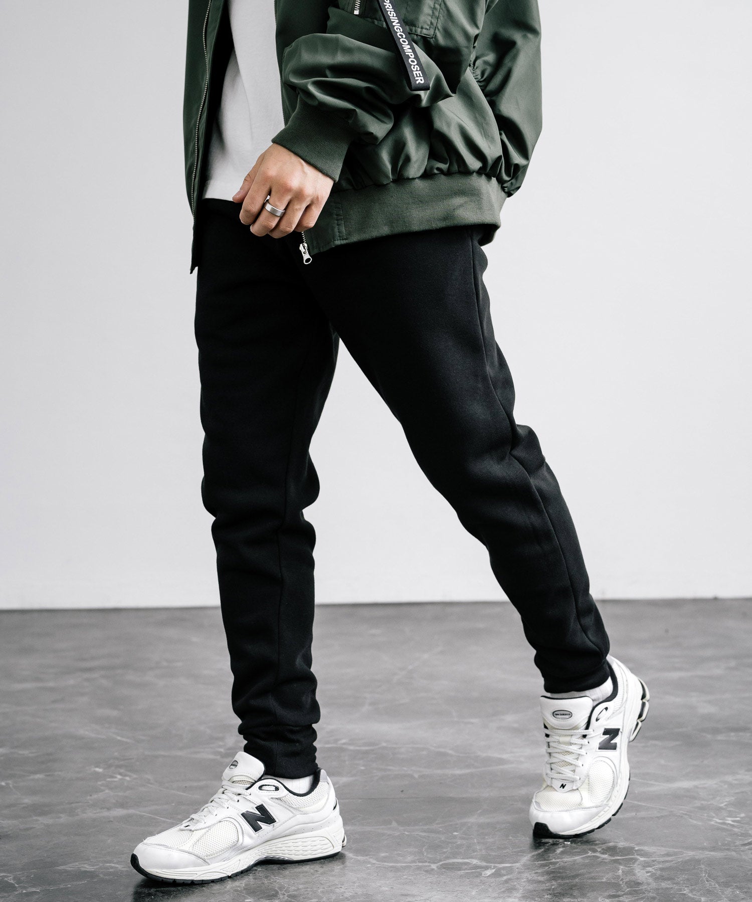 綿タッチ裏起毛イージージョガーパンツ/コットンタッチスウェットパンツ 14985