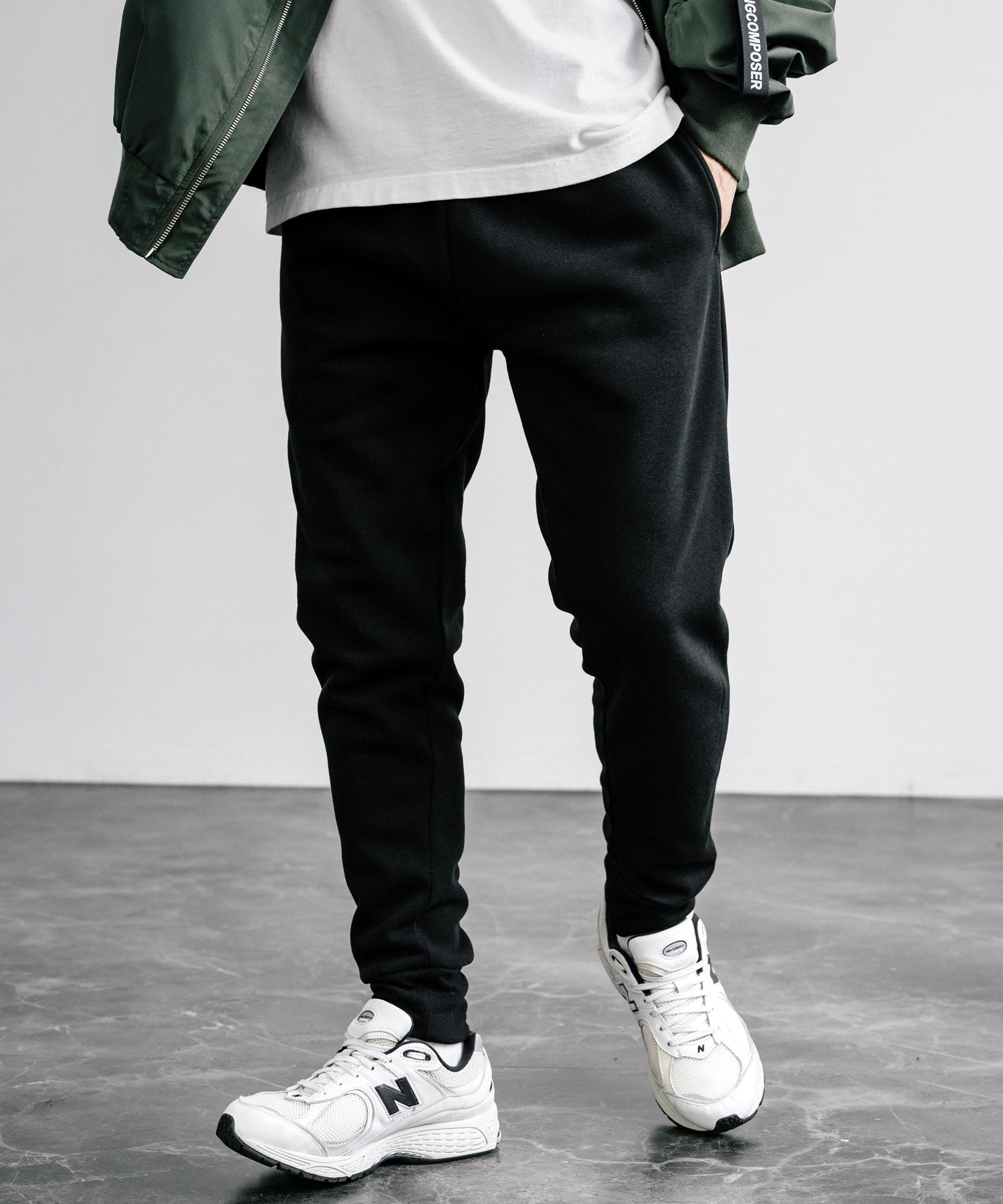 綿タッチ裏起毛イージージョガーパンツ/コットンタッチスウェットパンツ 14985