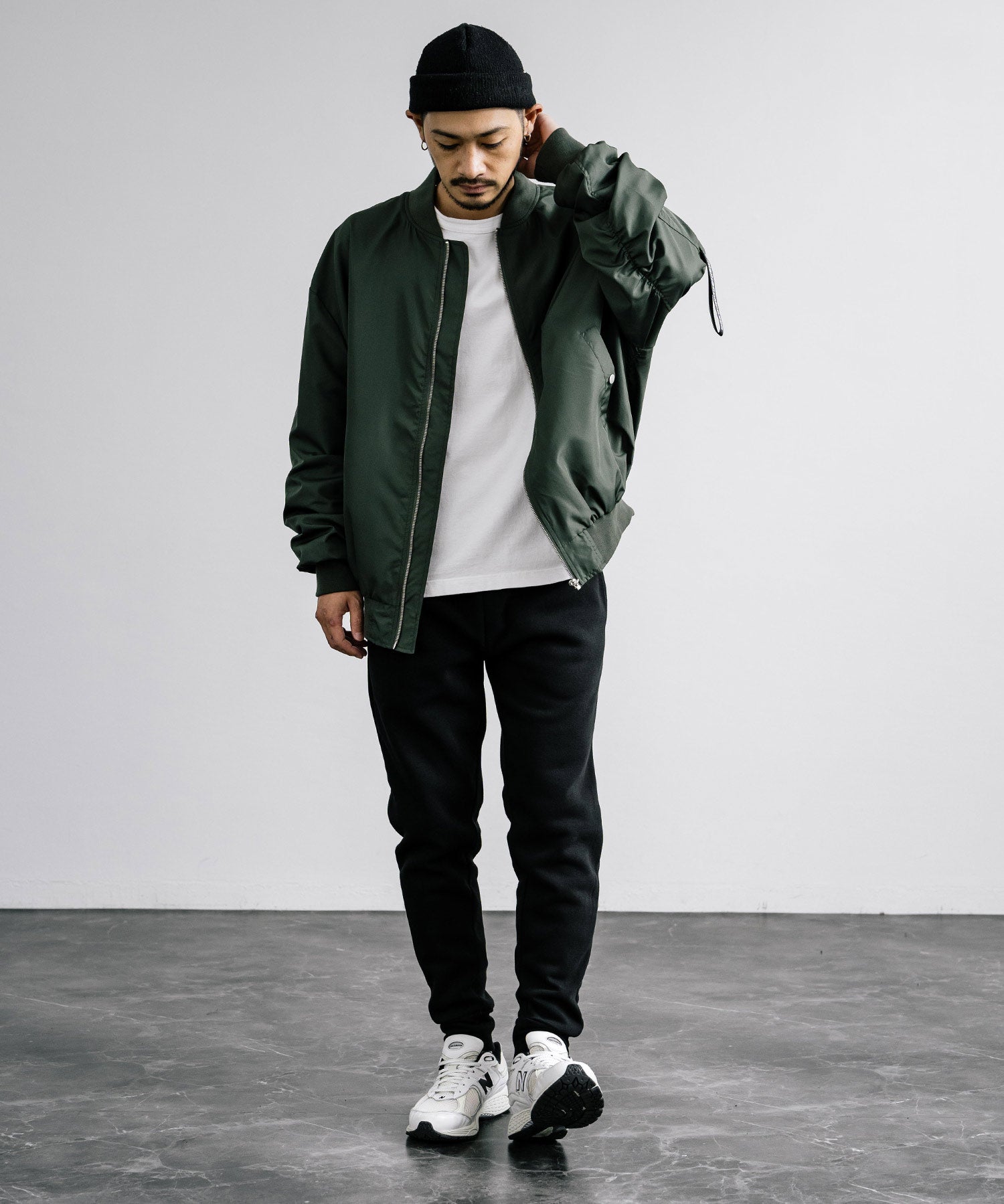 綿タッチ裏起毛イージージョガーパンツ/コットンタッチスウェットパンツ 14985