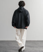 オーバーサイズ裏起毛フルジップ綿タッチパーカー 14987