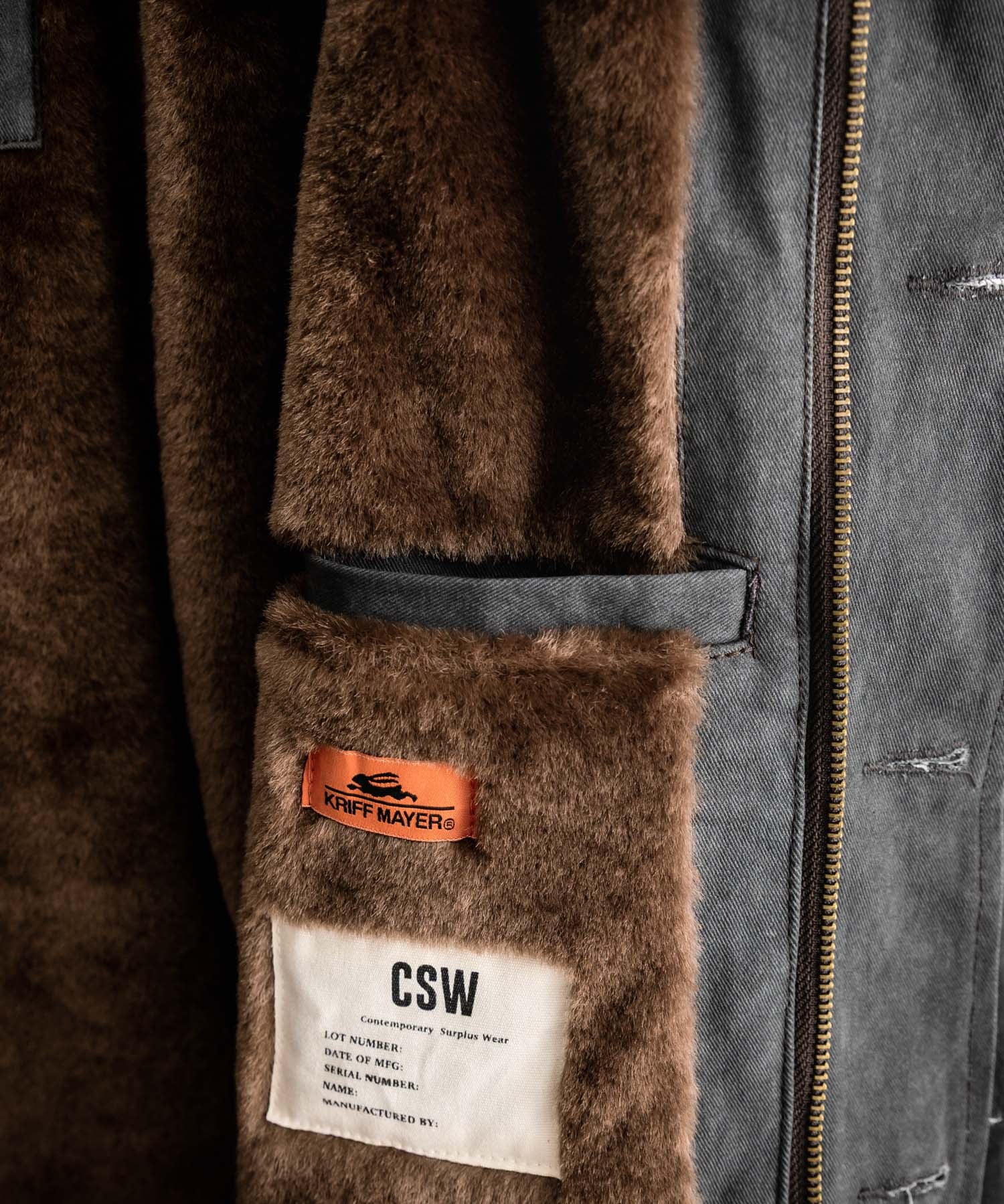 KRIFF MAYER クリフメイヤー バックグラフィックプリント裏ボアデッキジャケット 2525109 14969