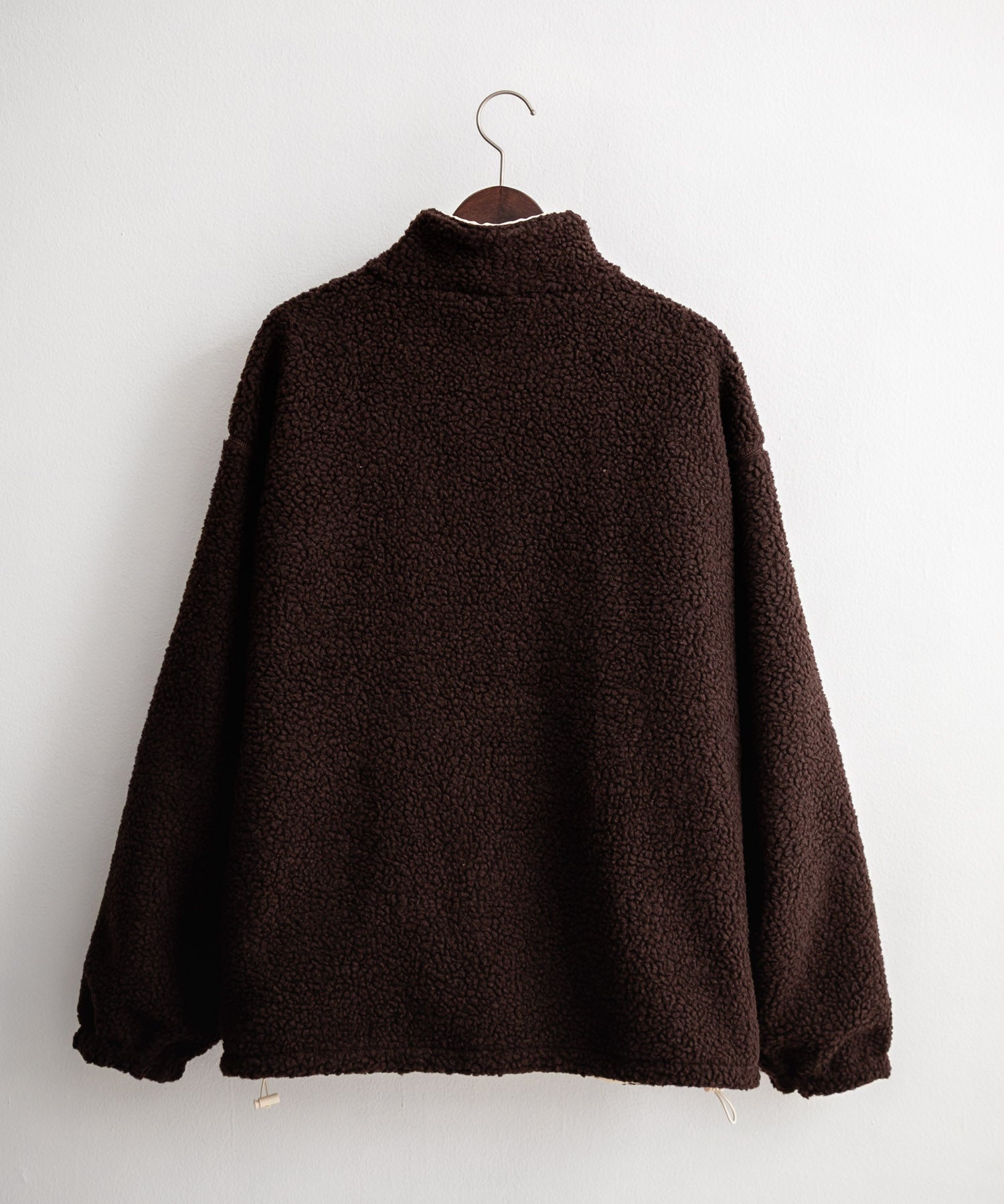 2Wayリバーシブル 両A面オーバーサイズワンポイントサークルロゴ刺繍スタンドネックボアブルゾン 14527