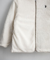 U.S. POLO ASSN. ユーエスポロアッスン W's 2WAYリバーシブルワンポイントロゴ刺繍中綿ノーカラーキルトジャケット/ボアジャケット 16585