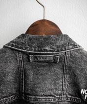 日本未展開モデル WHITE LABEL THE NORTH FACE DENIM TRUCKER JACKET ワンポイントロゴ刺繍ワークデニムジャケット 15653