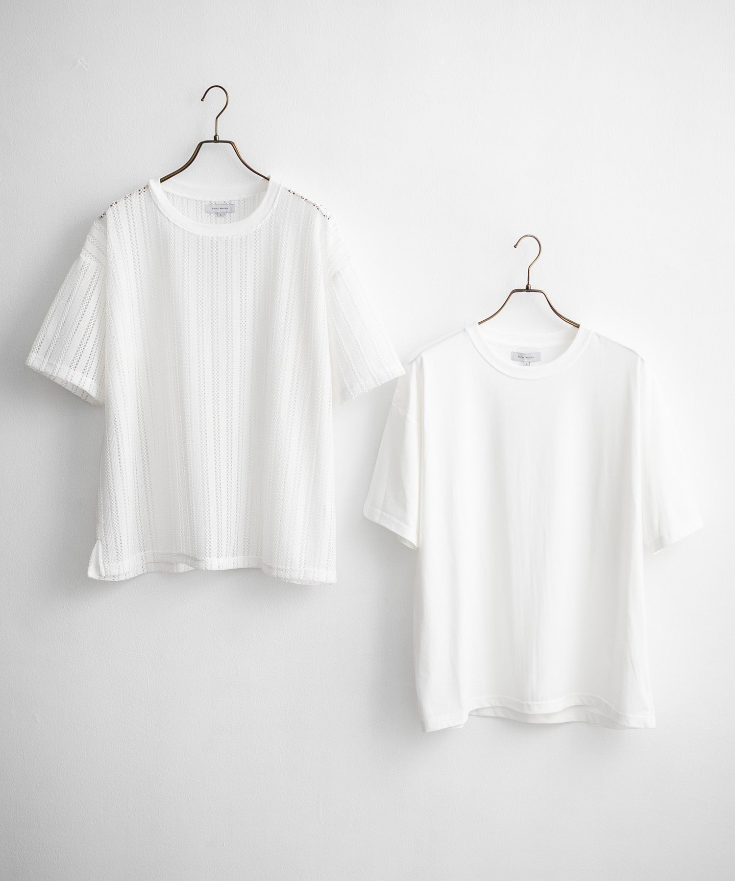 オーバーサイズ 透かし編みアンサンブル半袖Tシャツ