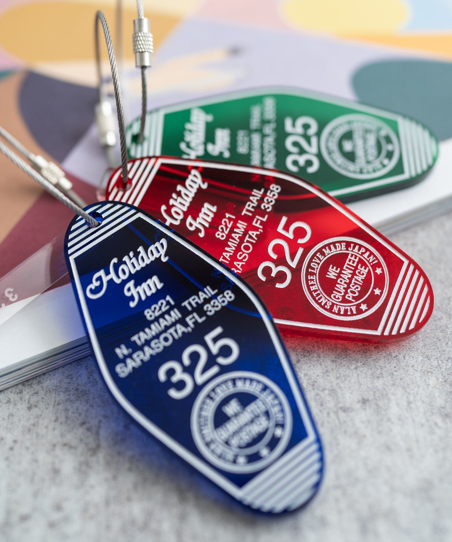 日本製 アクリルホテルキーリング ACRYLIC HOTEL KEY HOLDER(325) AW-1298-2 1938