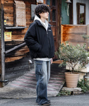 STARTER BLACK LABEL スターターブラックレーベル タスランファイバー中綿ワンポイントロゴ刺繍スタンドジャケット 15012