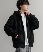 HUF ハフ CORSO HEAVYWEIGHT F/Z HOODIE オーバーサイズヘビーウェイトダブルジップボアフリースパーカー 15018