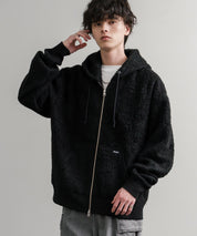 HUF ハフ CORSO HEAVYWEIGHT F/Z HOODIE オーバーサイズヘビーウェイトダブルジップボアフリースパーカー 15018