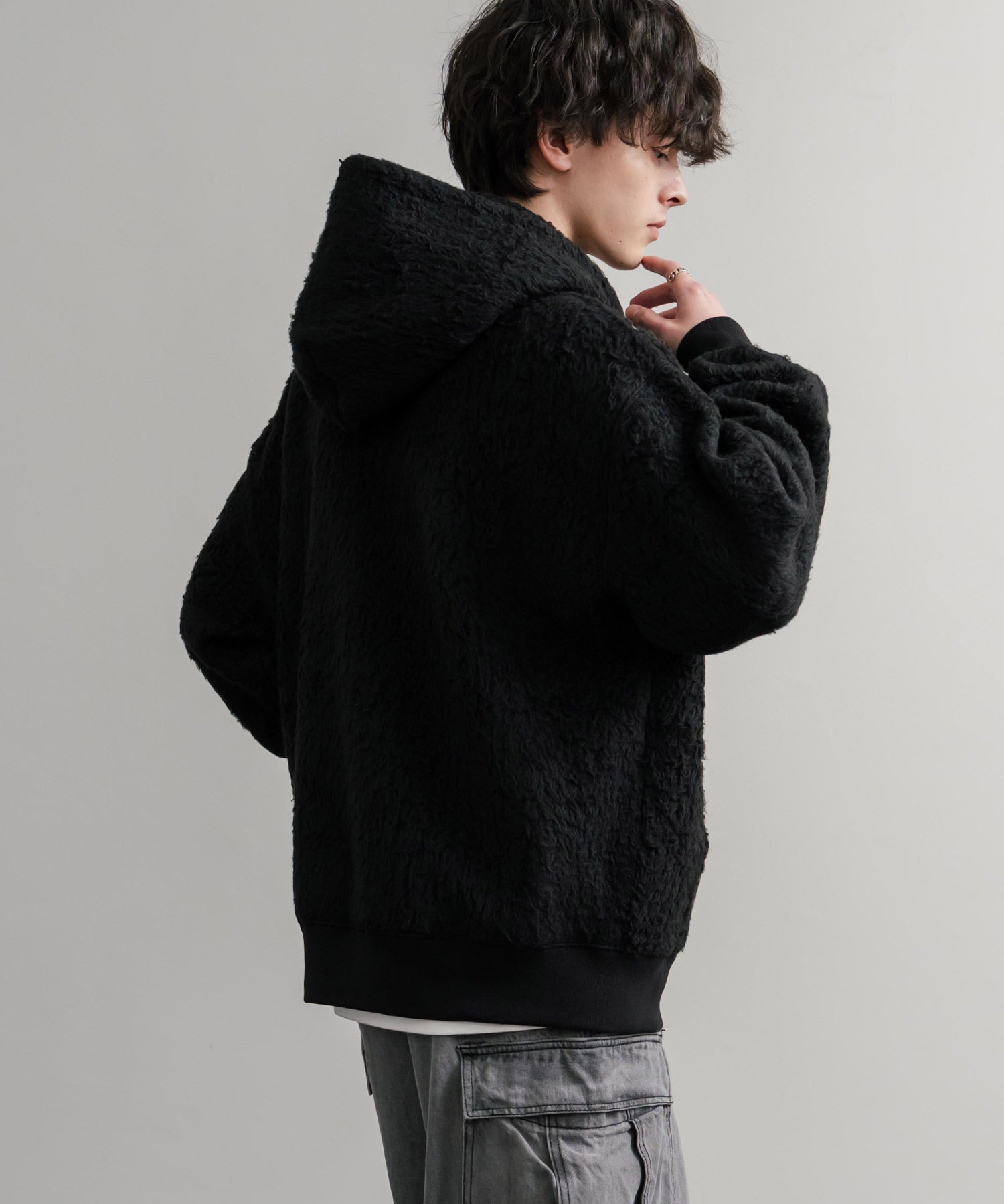 HUF ハフ CORSO HEAVYWEIGHT F/Z HOODIE オーバーサイズヘビーウェイトダブルジップボアフリースパーカー 15018