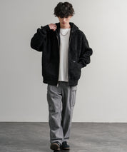 HUF ハフ CORSO HEAVYWEIGHT F/Z HOODIE オーバーサイズヘビーウェイトダブルジップボアフリースパーカー 15018