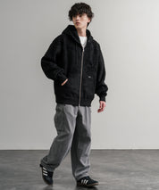 HUF ハフ CORSO HEAVYWEIGHT F/Z HOODIE オーバーサイズヘビーウェイトダブルジップボアフリースパーカー 15018