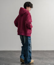 HUF ハフ CORSO HEAVYWEIGHT F/Z HOODIE オーバーサイズヘビーウェイトダブルジップボアフリースパーカー 15018