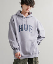 HUF ハフ ARCH P/O HOODIE オーバーサイズアーチロゴプリント裏起毛プルオーバーパーカー 15020