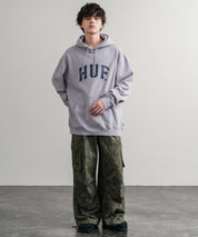 HUF ハフ ARCH P/O HOODIE オーバーサイズアーチロゴプリント裏起毛プルオーバーパーカー 15020
