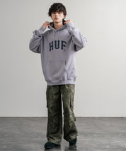 HUF ハフ ARCH P/O HOODIE オーバーサイズアーチロゴプリント裏起毛プルオーバーパーカー 15020