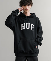 HUF ハフ ARCH P/O HOODIE オーバーサイズアーチロゴプリント裏起毛プルオーバーパーカー 15020