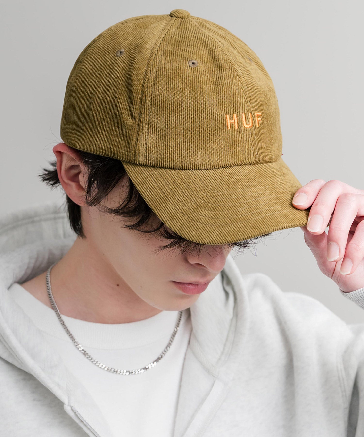 HUF ハフ OG CORDUROY 6-PANEL CV HAT ワンポイントロゴ刺繍コーデュロイキャップ 15022