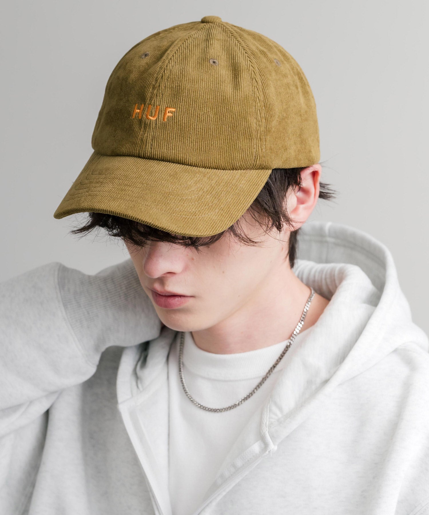 HUF ハフ OG CORDUROY 6-PANEL CV HAT ワンポイントロゴ刺繍コーデュロイキャップ 15022