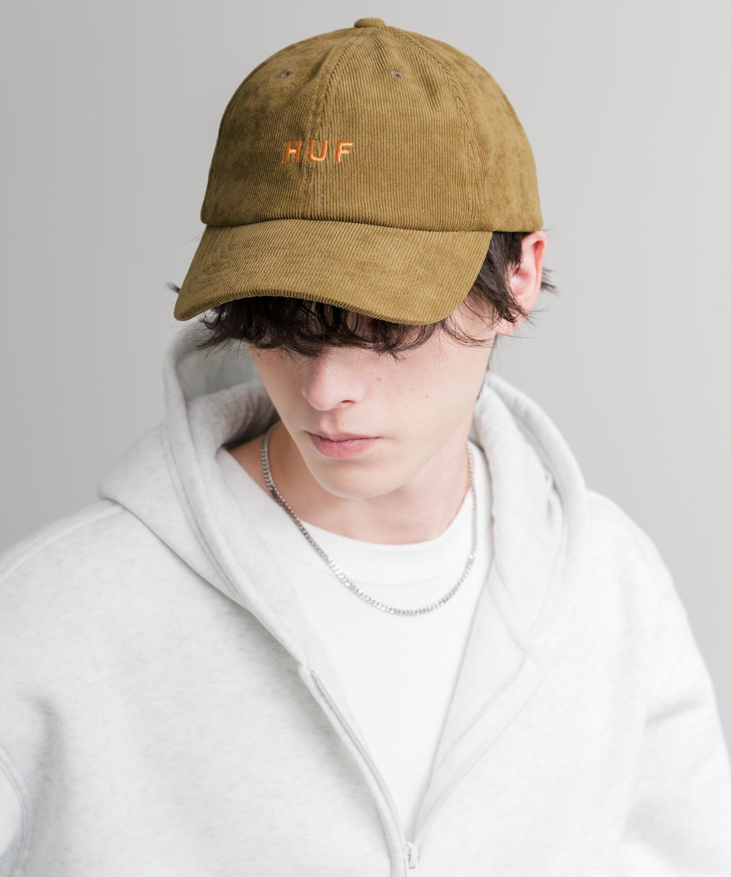 HUF ハフ OG CORDUROY 6-PANEL CV HAT ワンポイントロゴ刺繍コーデュロイキャップ 15022
