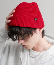 HUF ハフ USUAL CUFF BEANIE ワンポイントフラッグラベルニット帽/ビーニー 15023