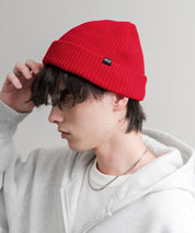 HUF ハフ USUAL CUFF BEANIE ワンポイントフラッグラベルニット帽/ビーニー 15023