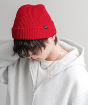 HUF ハフ USUAL CUFF BEANIE ワンポイントフラッグラベルニット帽/ビーニー 15023