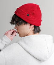 HUF ハフ USUAL CUFF BEANIE ワンポイントフラッグラベルニット帽/ビーニー 15023