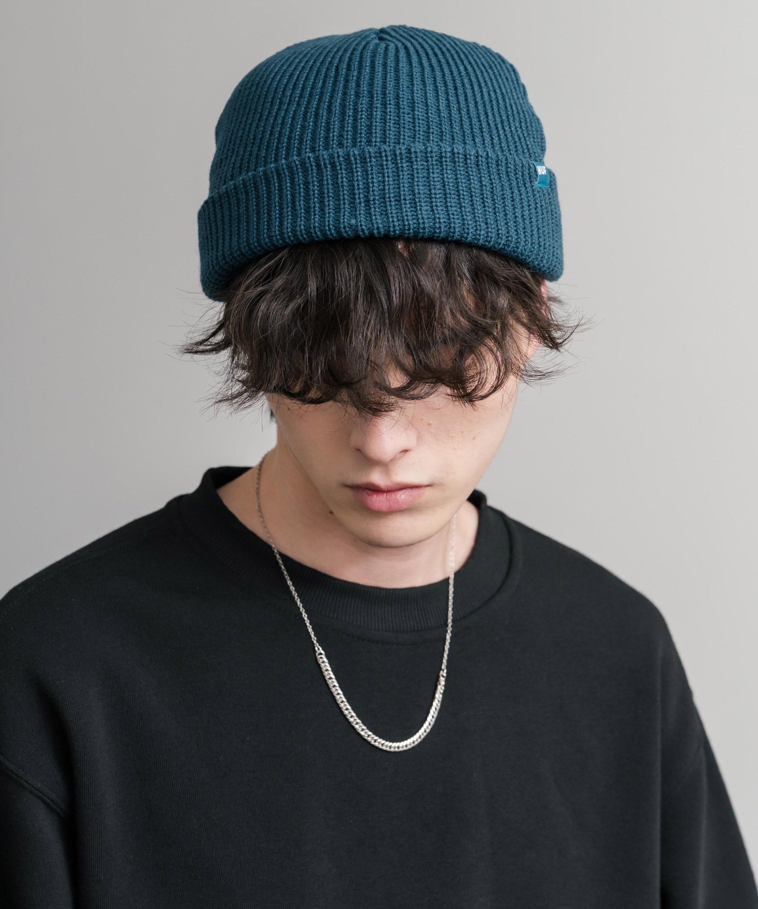 HUF ハフ USUAL CUFF BEANIE ワンポイントフラッグラベルニット帽/ビーニー 15023