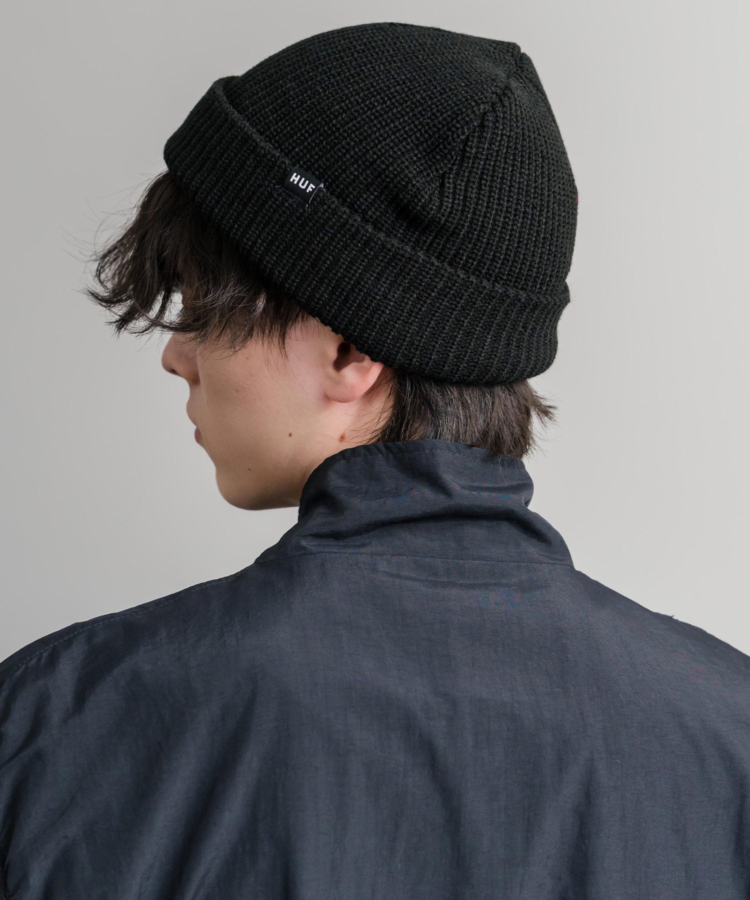 HUF ハフ USUAL CUFF BEANIE ワンポイントフラッグラベルニット帽/ビーニー 15023