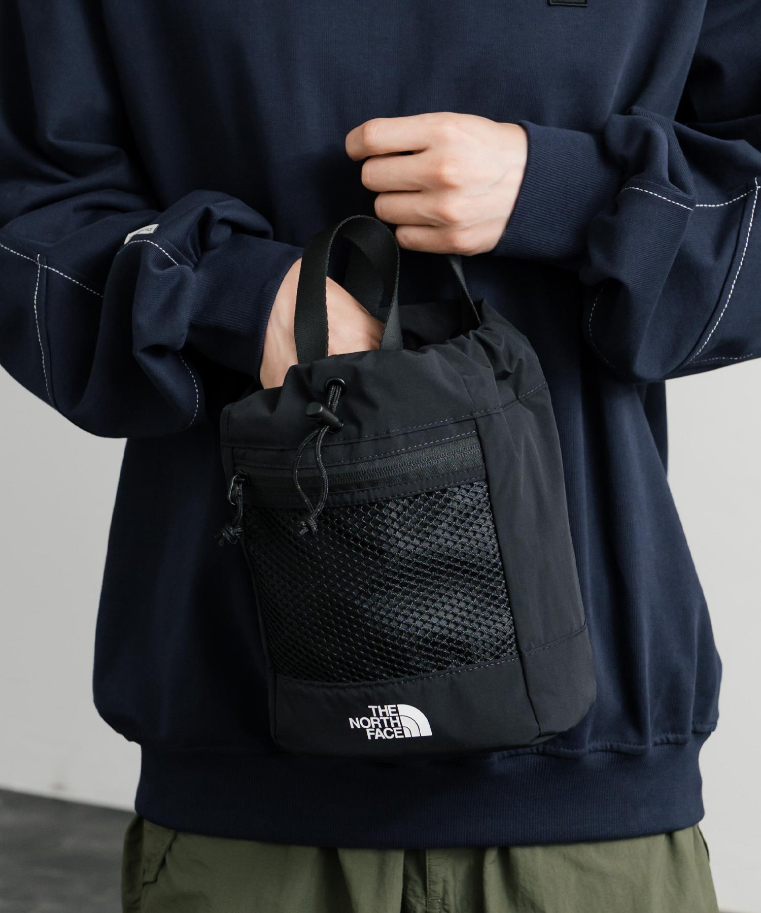新色追加 日本未展開モデル THE NORTH FACE ザ・ノースフェイス WHITE LABEL LINDEN MESH BUCKET BAG MINI 2WAYバケットバッグミニ 韓国限定 15051