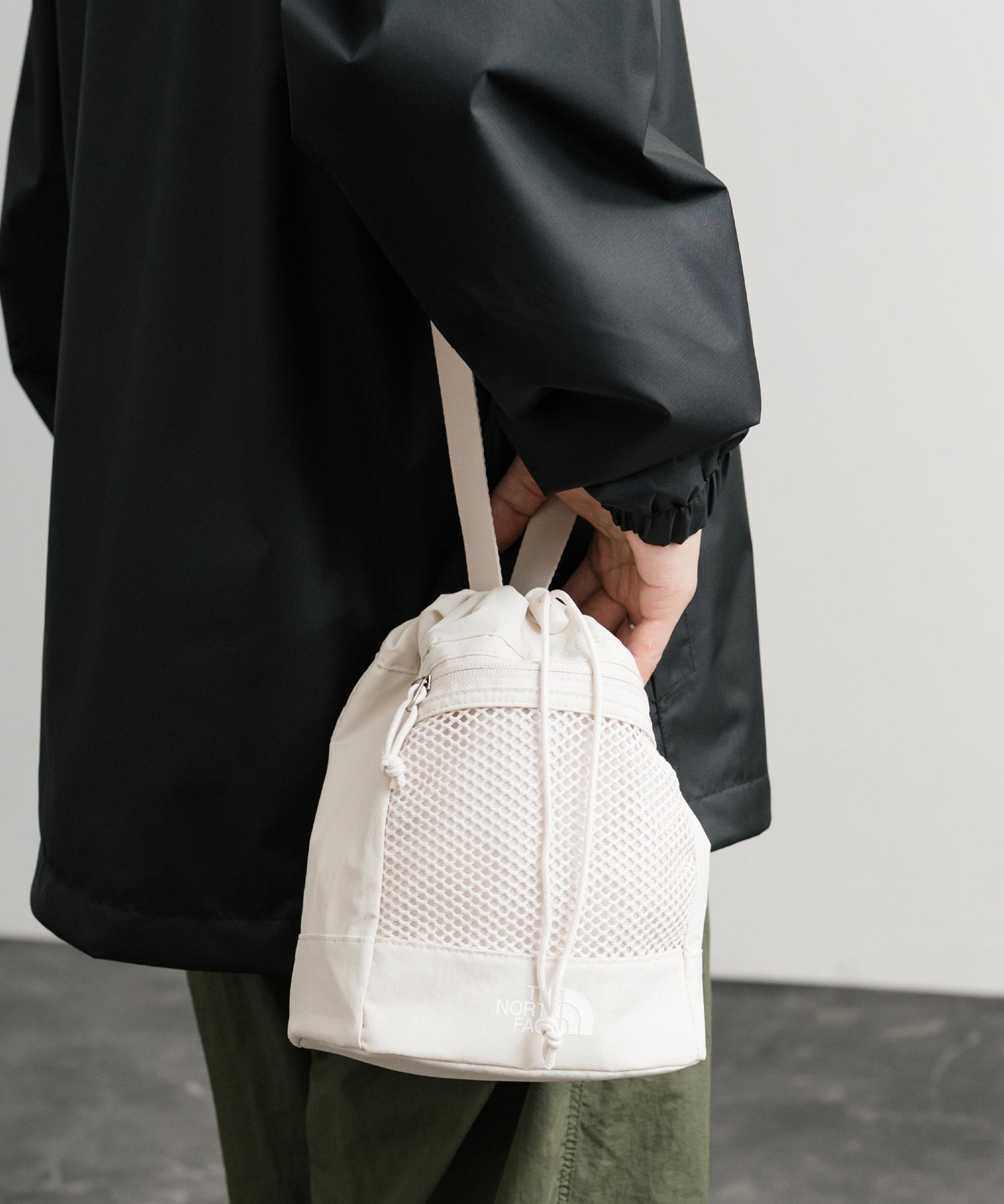 新色追加 日本未展開モデル THE NORTH FACE ザ・ノースフェイス WHITE LABEL LINDEN MESH BUCKET BAG MINI 2WAYバケットバッグミニ 韓国限定 15051