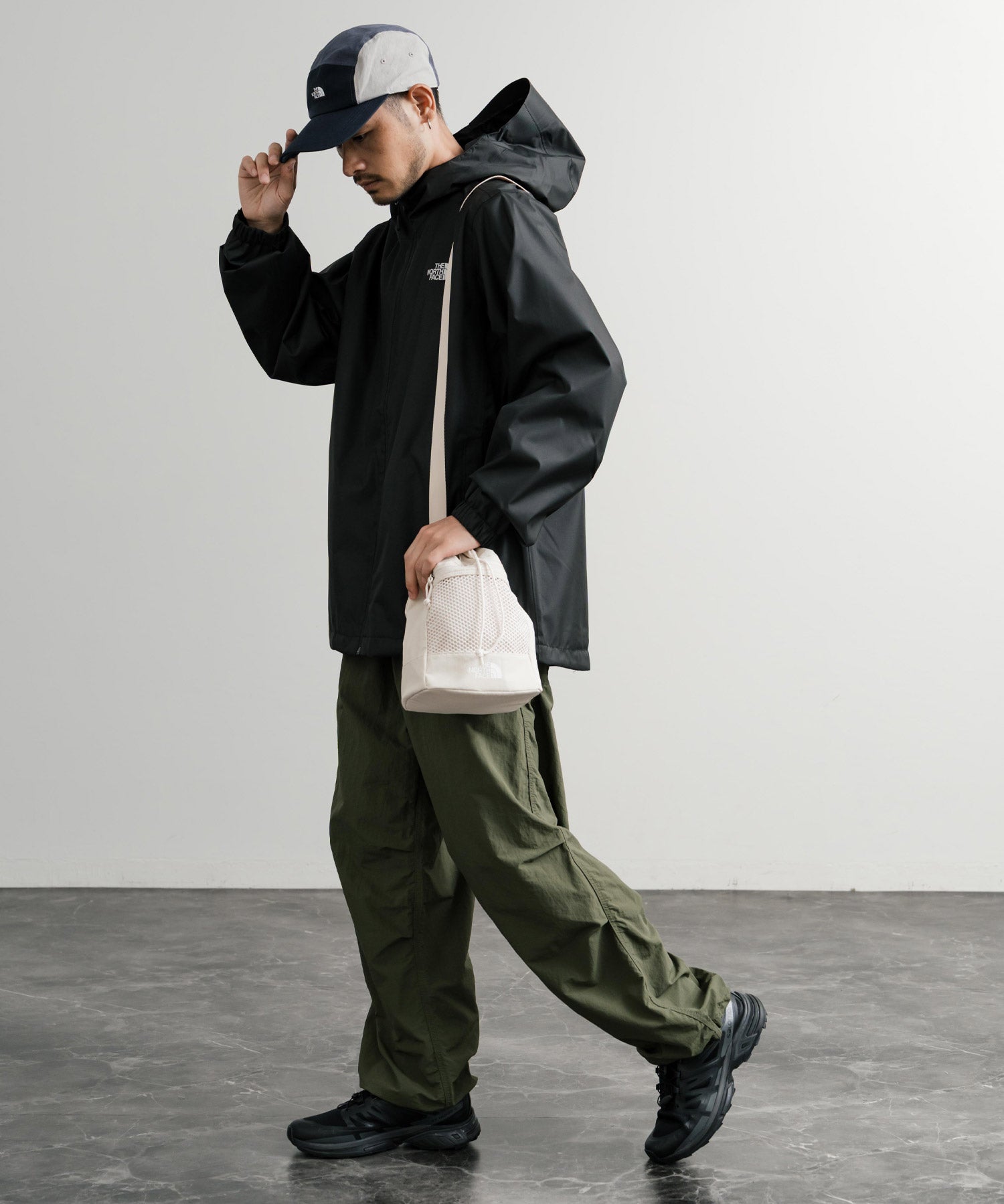 新色追加 日本未展開モデル THE NORTH FACE ザ・ノースフェイス WHITE LABEL LINDEN MESH BUCKET BAG MINI 2WAYバケットバッグミニ 韓国限定 15051