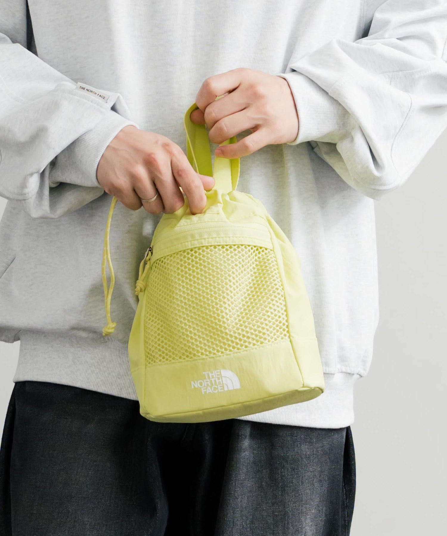 新色追加 日本未展開モデル THE NORTH FACE ザ・ノースフェイス WHITE LABEL LINDEN MESH BUCKET BAG MINI 2WAYバケットバッグミニ 韓国限定 15051