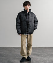 HUF ハフ SEQUOIA PUFFER JACKET REALTREE SEQUOIA PUFFER オーバーサイズワンポイントロゴ中綿ジャケット 15056