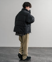 HUF ハフ SEQUOIA PUFFER JACKET REALTREE SEQUOIA PUFFER オーバーサイズワンポイントロゴ中綿ジャケット 15056