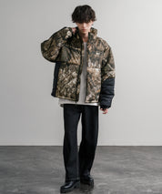 HUF ハフ SEQUOIA PUFFER JACKET REALTREE SEQUOIA PUFFER オーバーサイズワンポイントロゴ中綿ジャケット 15056