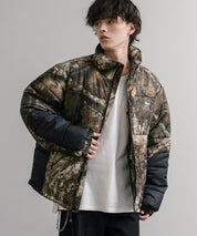 HUF ハフ SEQUOIA PUFFER JACKET REALTREE SEQUOIA PUFFER オーバーサイズワンポイントロゴ中綿ジャケット 15056