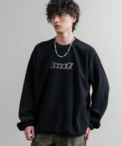 HUF ハフ H DOT POLAR FLEECE CREWNECK オーバーサイズポーラーフリースプルオーバートレーナー 15057