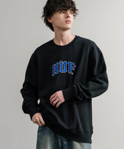 HUF ハフ ARCH APPLIQUE CREWNECK オーバーサイズ裏起毛アーチロゴアップリケ刺繍スウェットトレーナー 15059