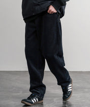 HUF ハフ CROMER CORDUROY PANT ワンポイントロゴ刺繍入りコーデュロイテーパードワイドパンツ 15060