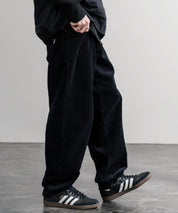 HUF ハフ CROMER CORDUROY PANT ワンポイントロゴ刺繍入りコーデュロイテーパードワイドパンツ 15060