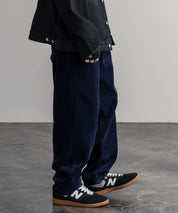 HUF ハフ CROMER CORDUROY PANT ワンポイントロゴ刺繍入りコーデュロイテーパードワイドパンツ 15060