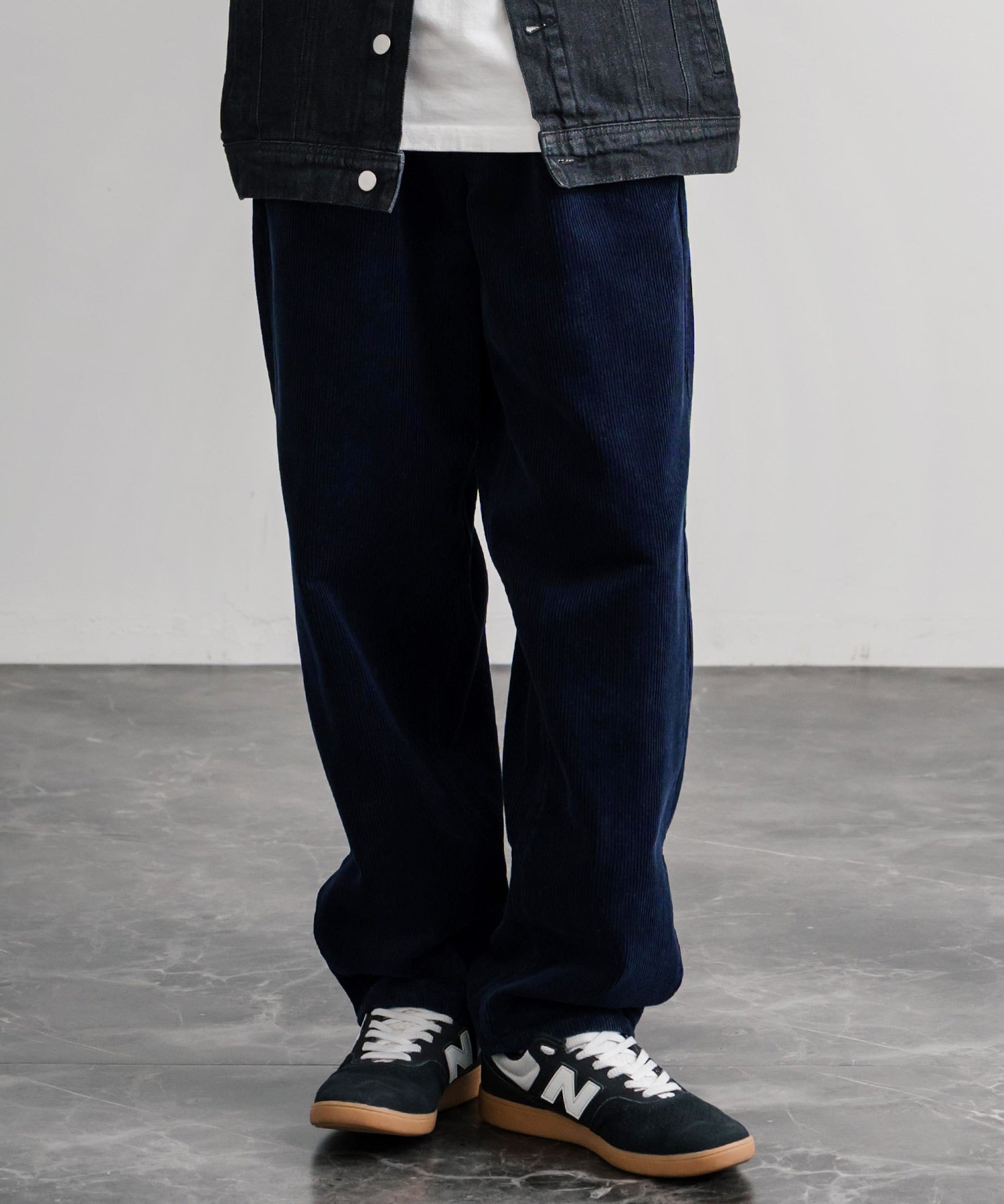 HUF ハフ CROMER CORDUROY PANT ワンポイントロゴ刺繍入りコーデュロイテーパードワイドパンツ 15060